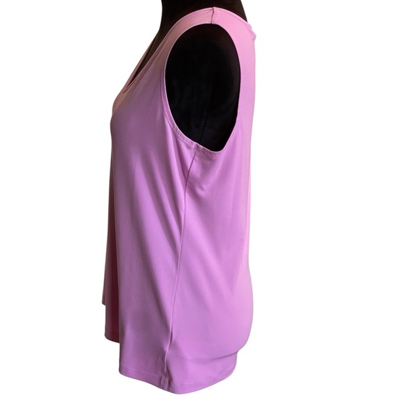 SUSAN GRAVER LIQUID KNIT PINK V NECK TANK TOP SZ SM - Picture 2 of 8